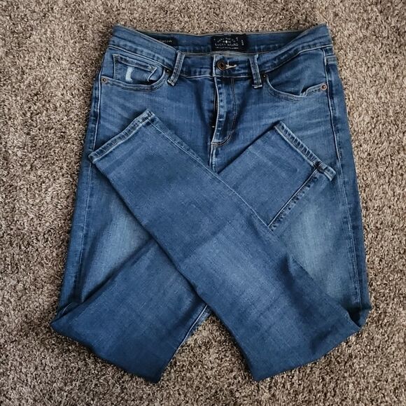 𝅺lucky Brand Brooke Mid Rise Legging medium rinse 6 / 28 distressed - Picture 11 of 14